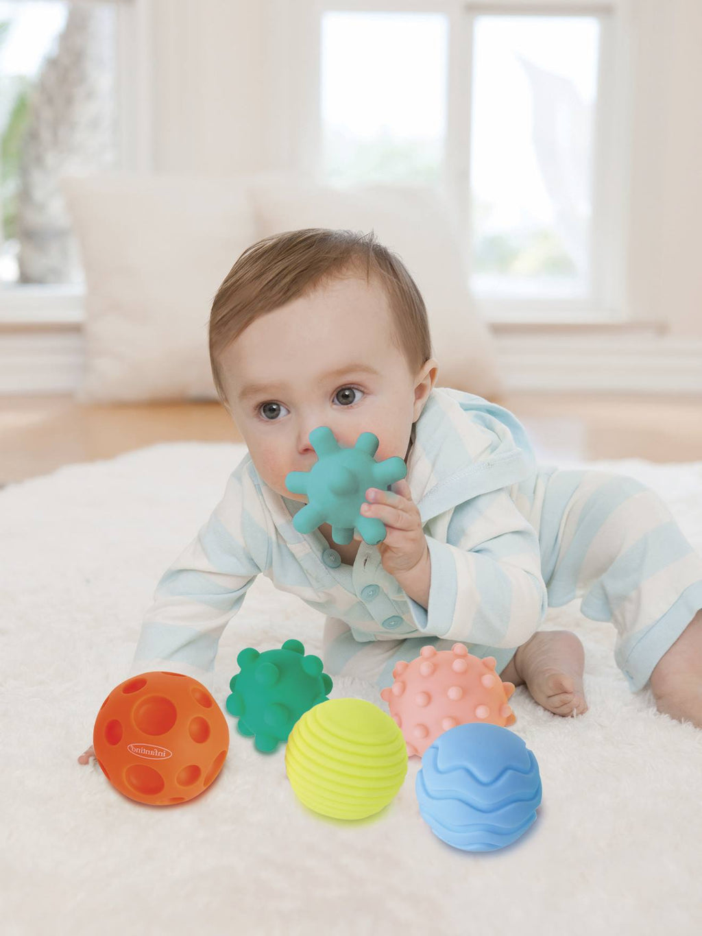 6 balles sensorielles super soft multicolore