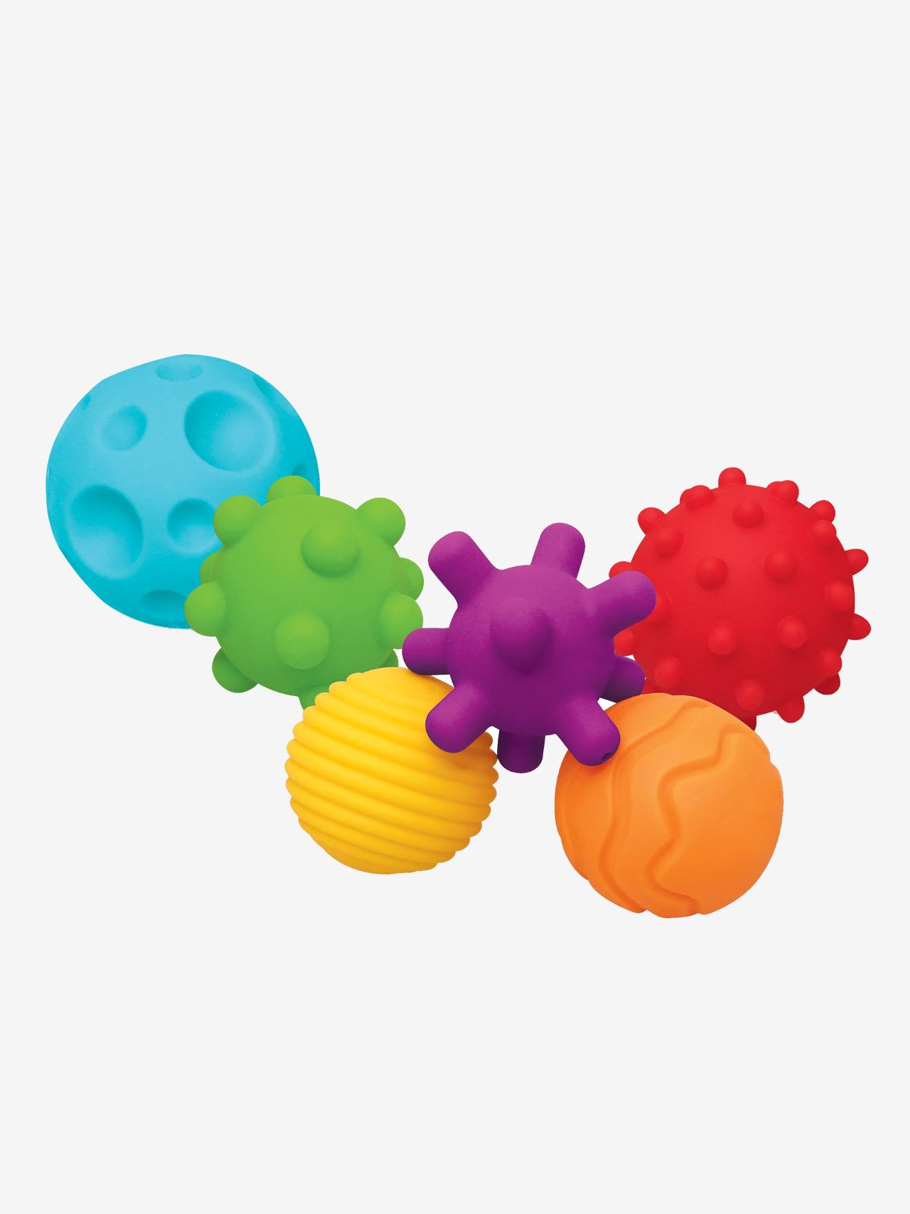 6 balles souples sensorielles multicolore