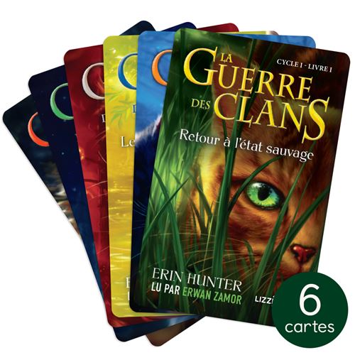 6 cartes pour conteuse d'histoire Yoto La Guerre des clans Cycle 1