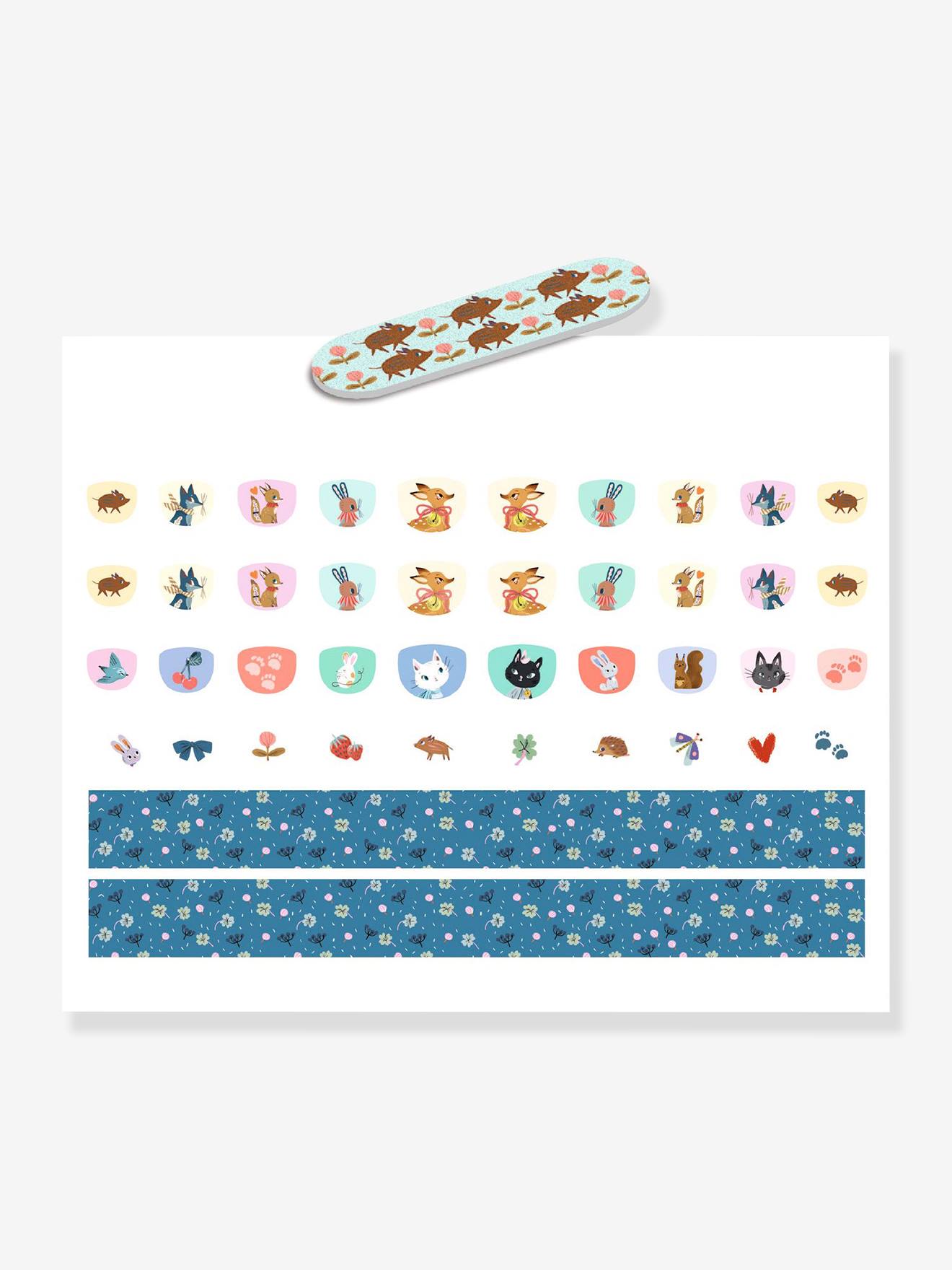 60 nails stickers - bleu