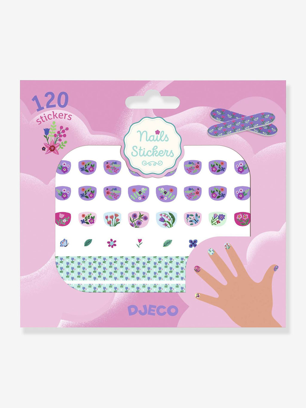 60 nails stickers - rose