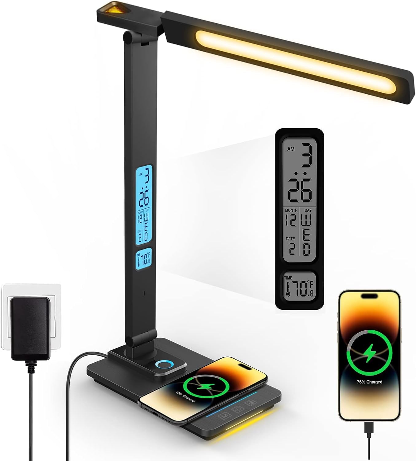 Lampe de bureau LED avec chargeur à induction