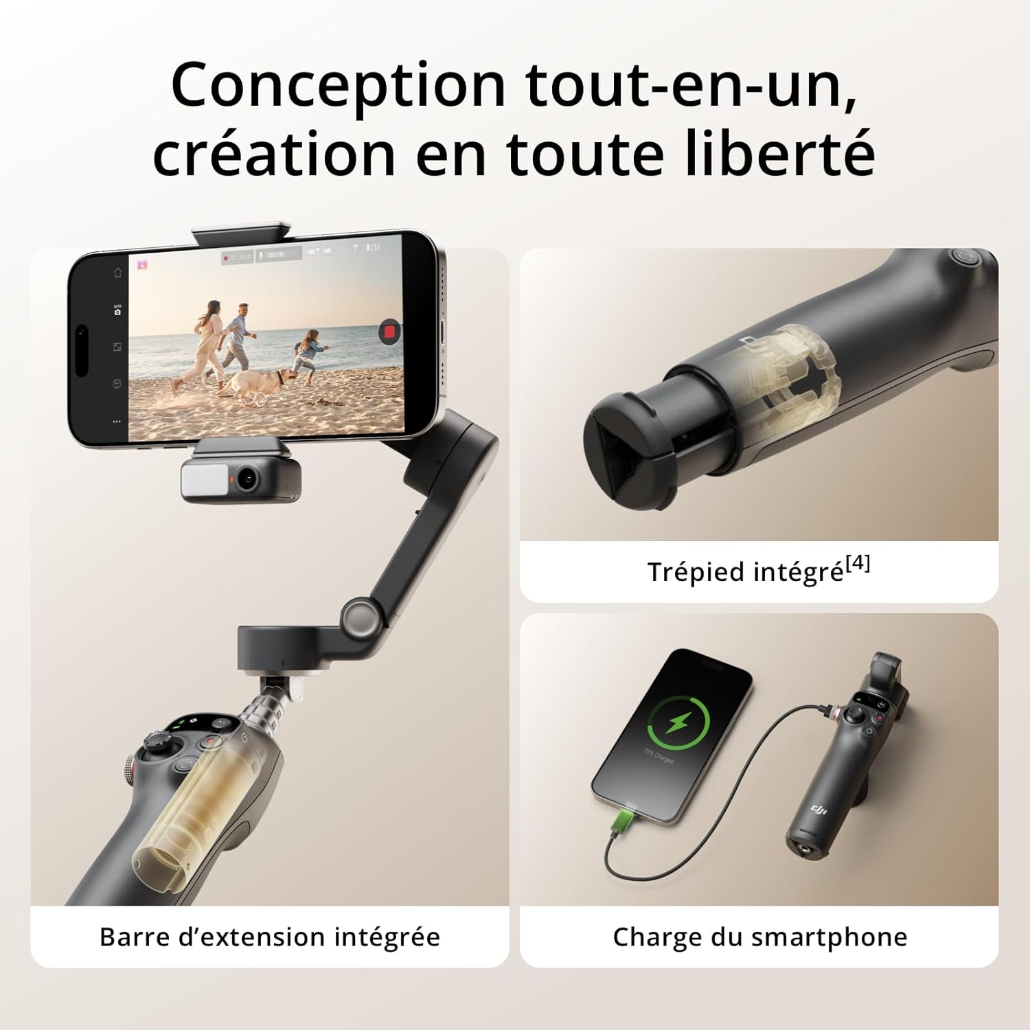DJI Osmo Mobile 7P - Le stabilisateur smartphone ultime pour créer des vidéos pro