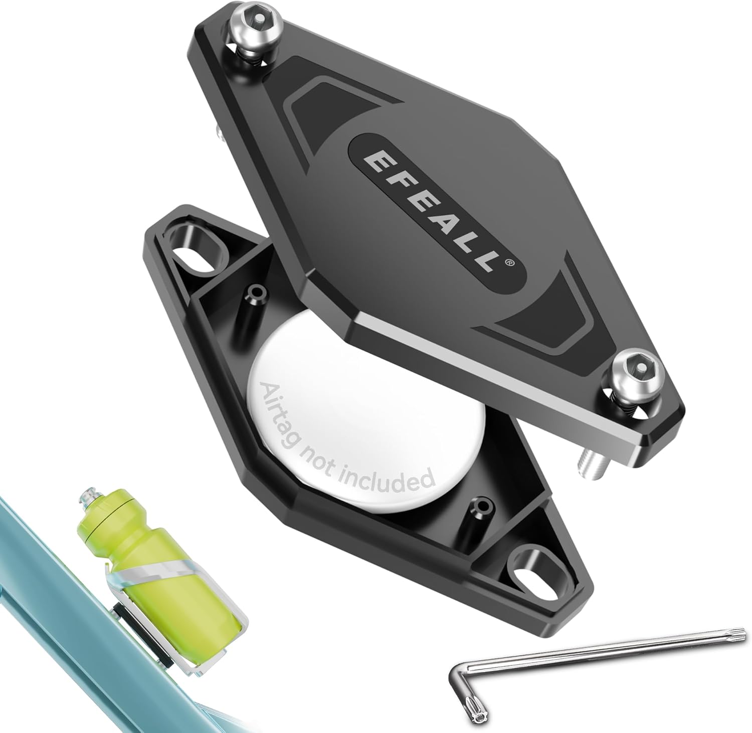 Porte-bidon avec cache AirTag antivol (suivi GPS)