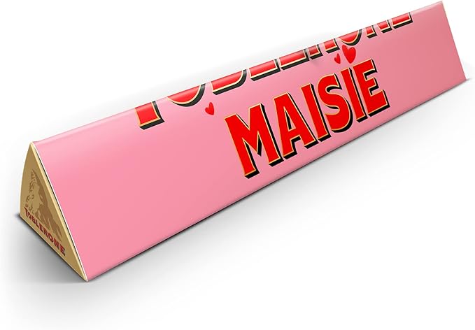 Toblerone personnalisé XXL – Le chocolat culte en version message d’amour