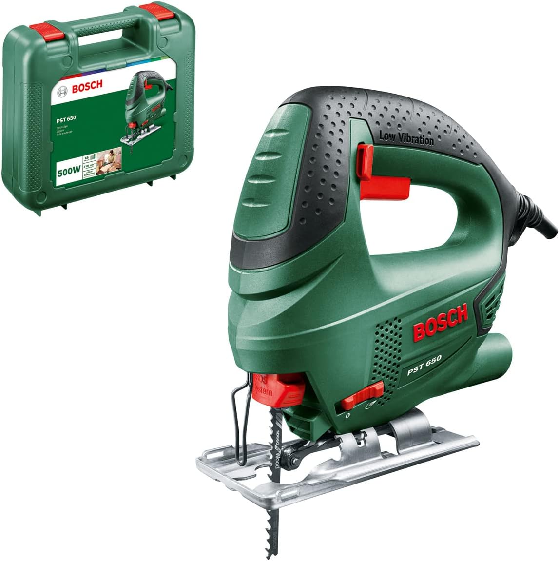 Scie sauteuse Bosch PST 650 500 W avec coffret