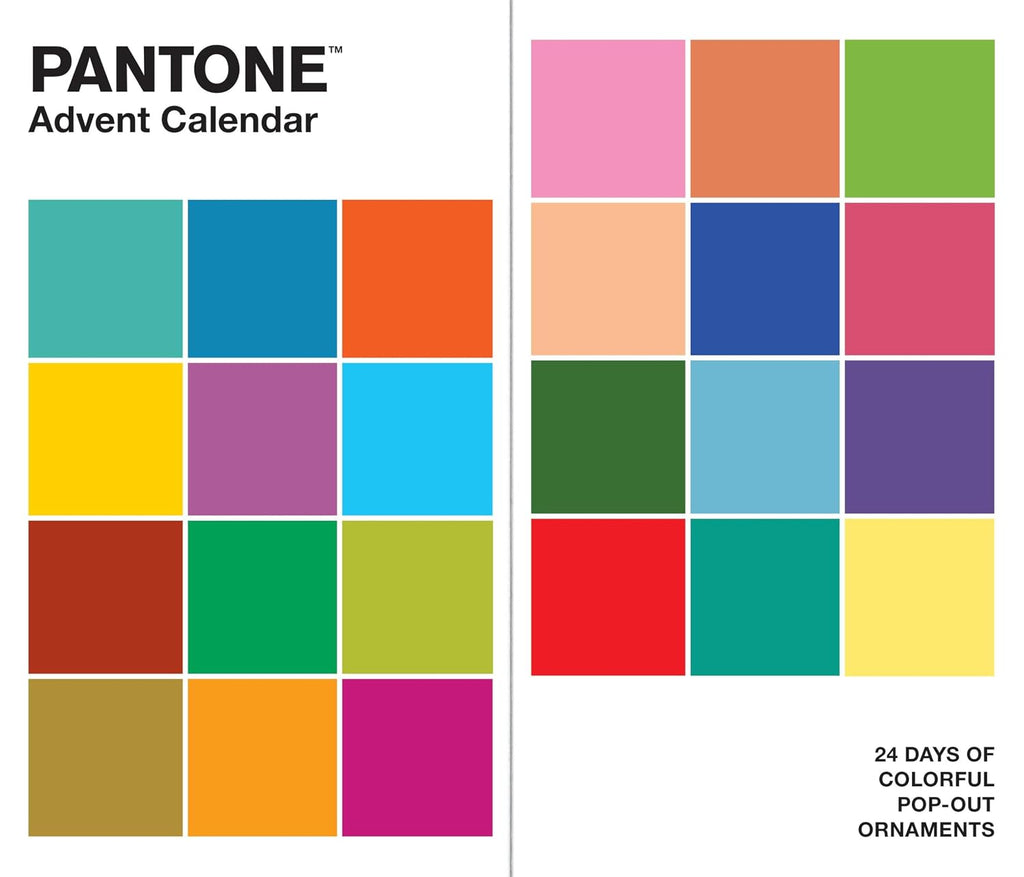 Calendrier de l'Avent Pantone 2026 ornements colorés