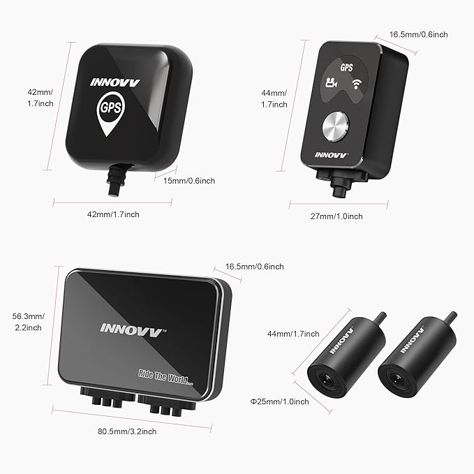 Caméra embarquée idéale pour les motards INNOVV K7