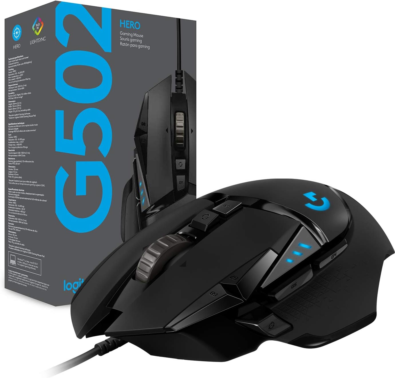 Souris gamer Logitech G502 HERO