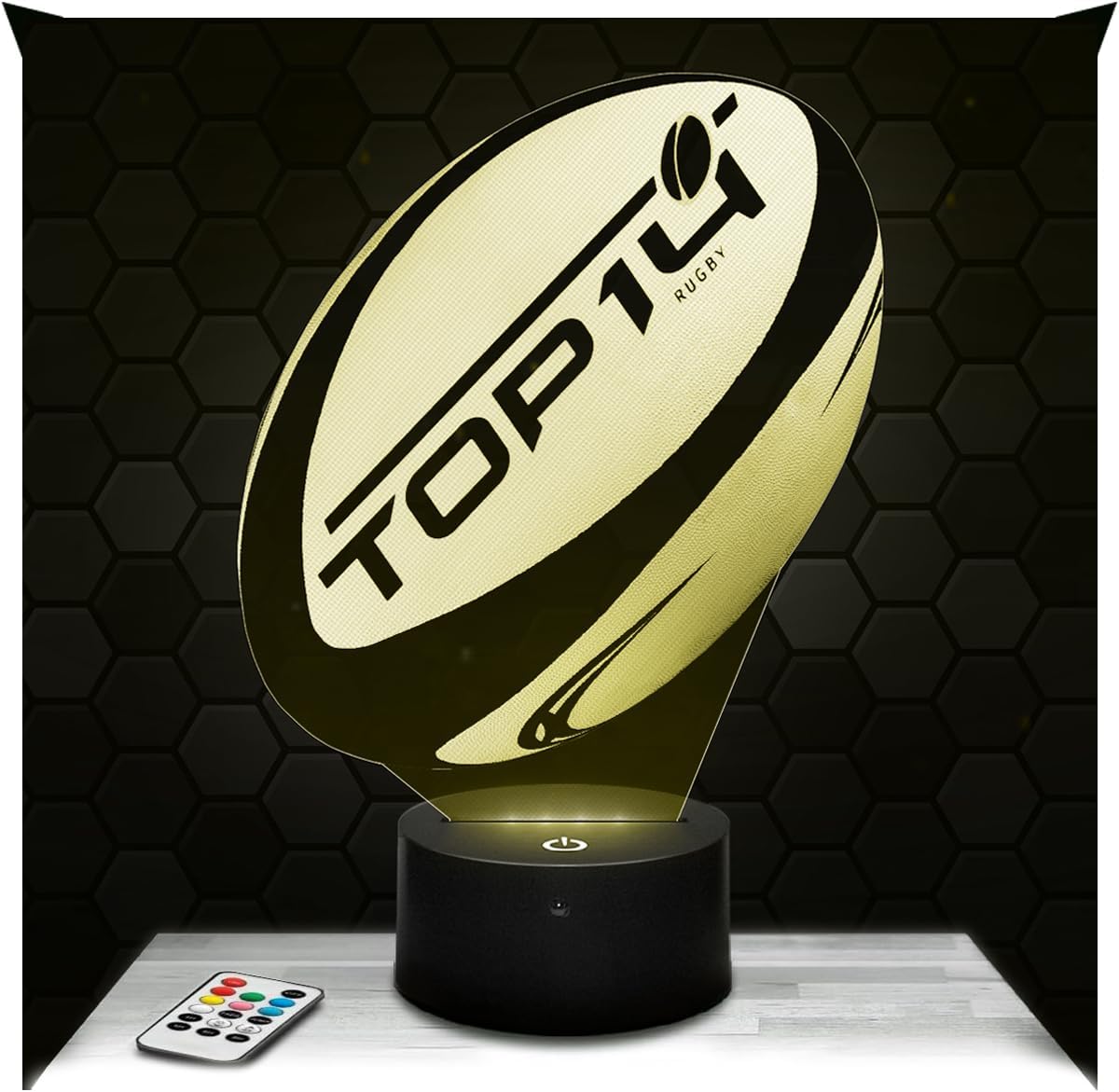 Lampe de chevet ballon de rugby déco chambre