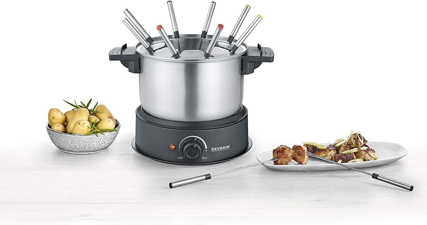 Appareil à fondue électrique SEVERIN 8 personnes caquelon inox
