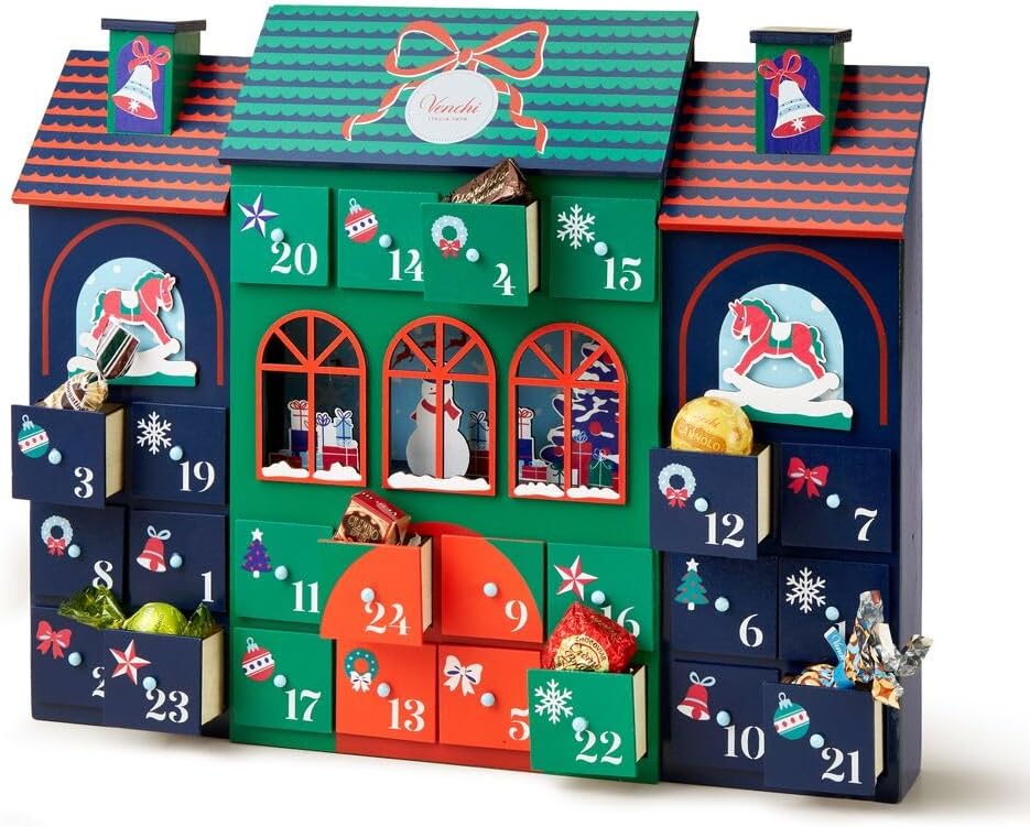 Calendrier de l'Avent Venchi 2026 en bois avec 24 chocolats