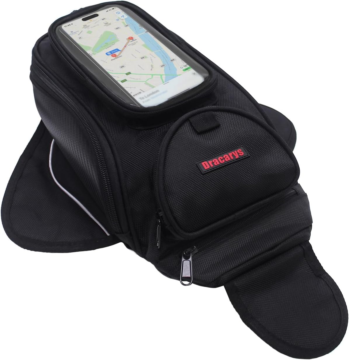 Sacoche de réservoir moto aimantée avec fenêtre GPS Dracarys