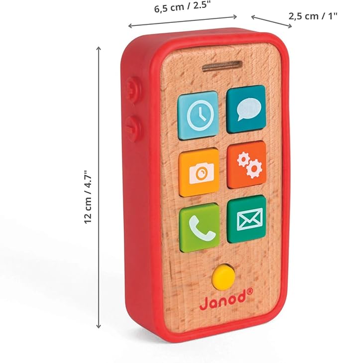 Téléphone enfant sonore en bois - Janod