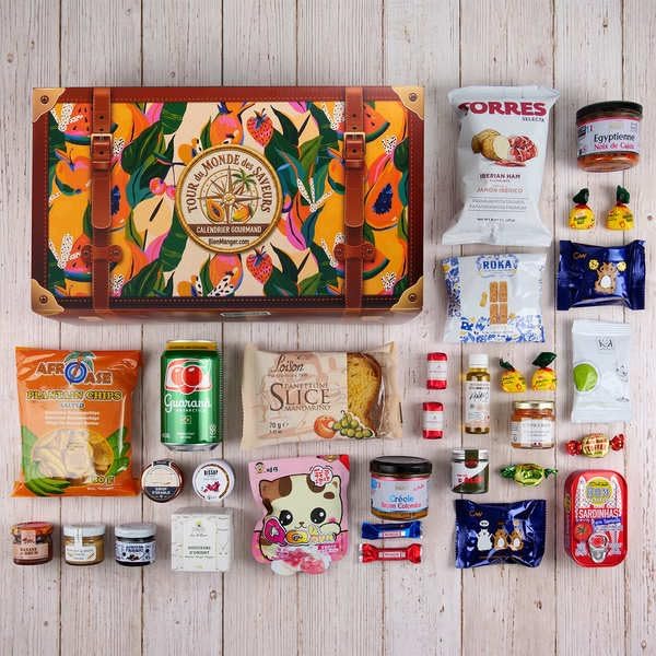 Contenu du calendrier de l'Avent Tour du Monde des Saveurs