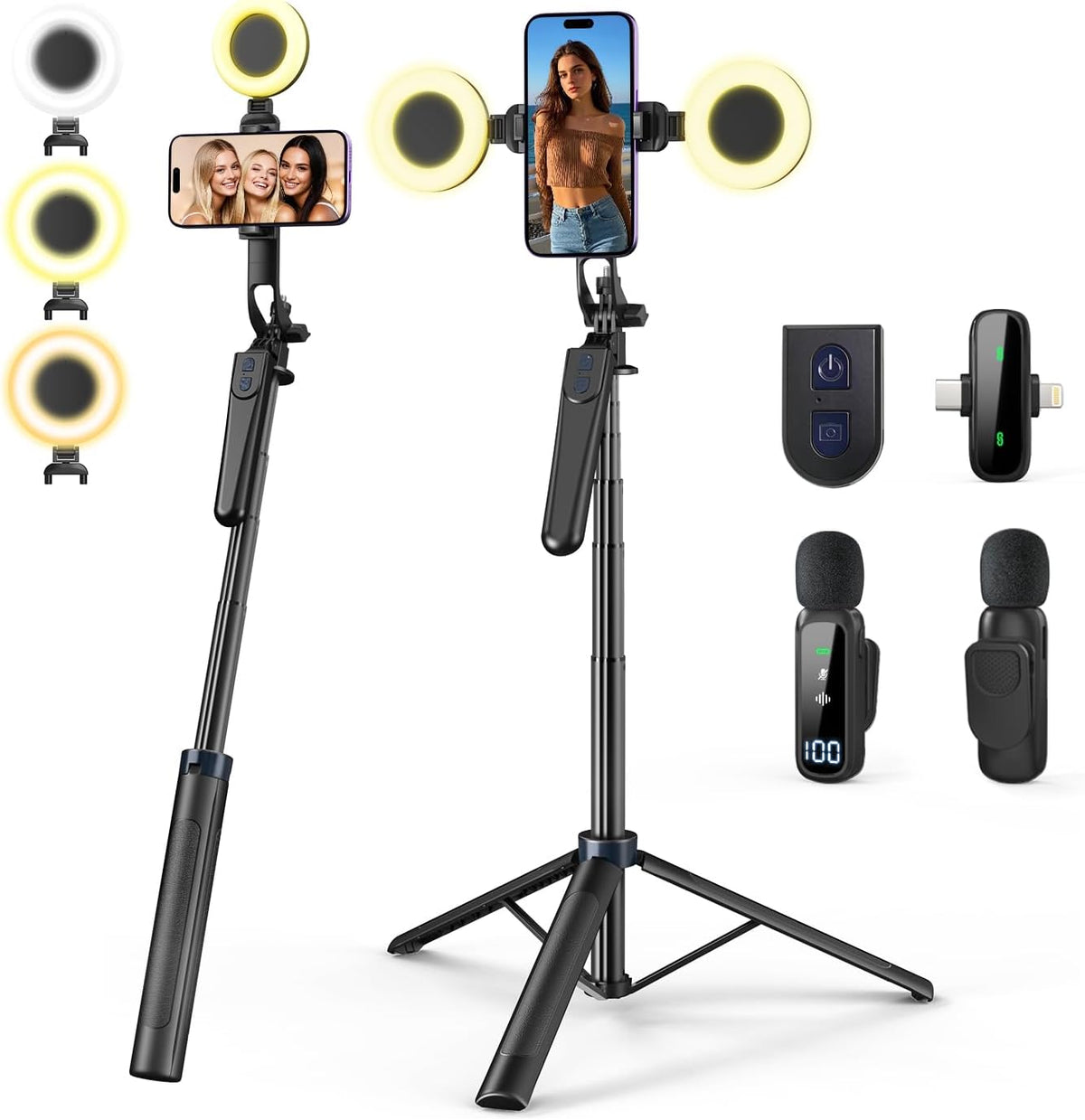 yAyusi, kit vlogging avec perche-trépied