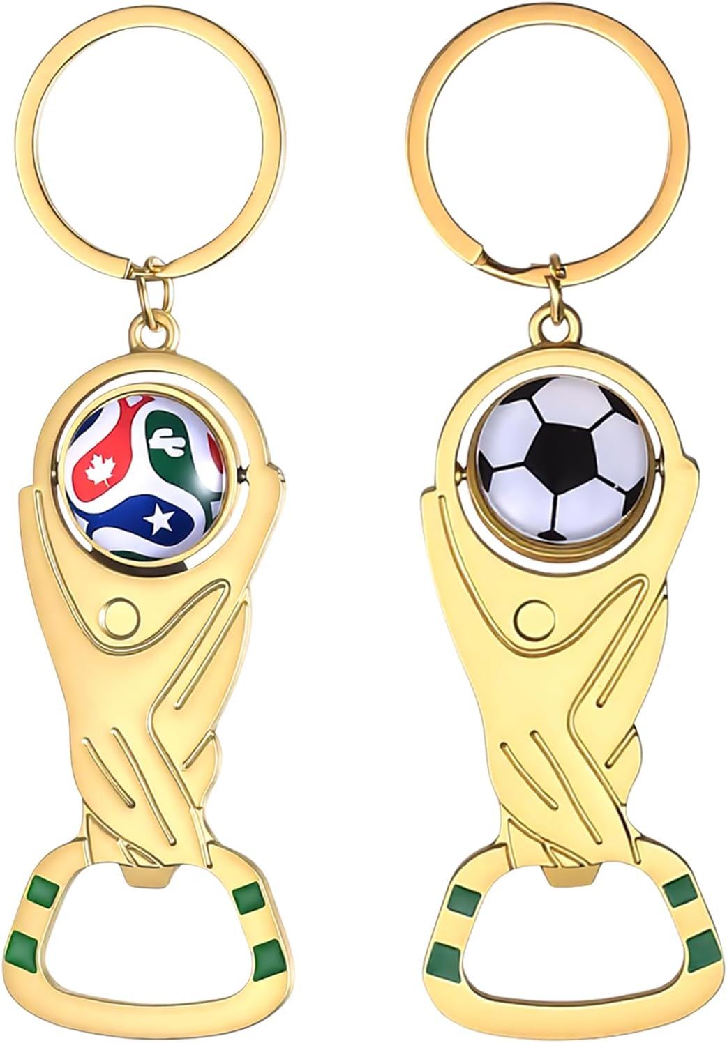 Lot de 2 porte-clés décapsuleur trophée