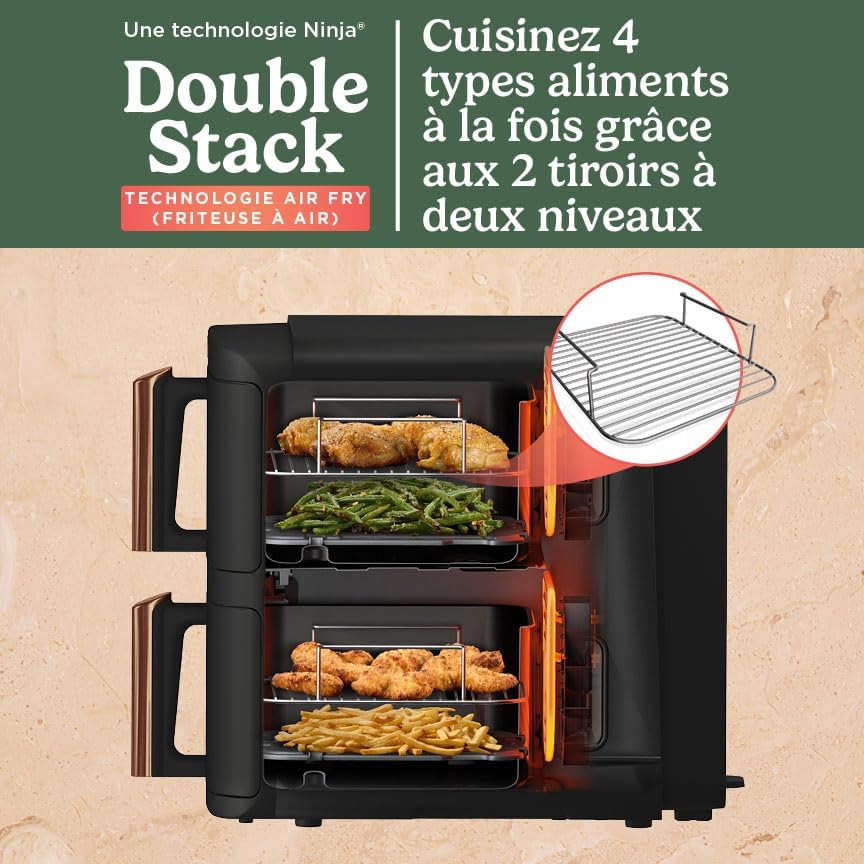 NINJA Double Stack XL Air Fryer 2 - La friteuse électrique double étage