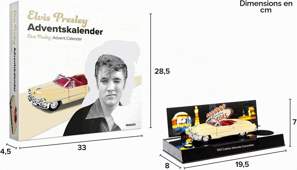 Calendrier de l'Avent Franzis Elvis Presley Cadillac Eldorado 1953