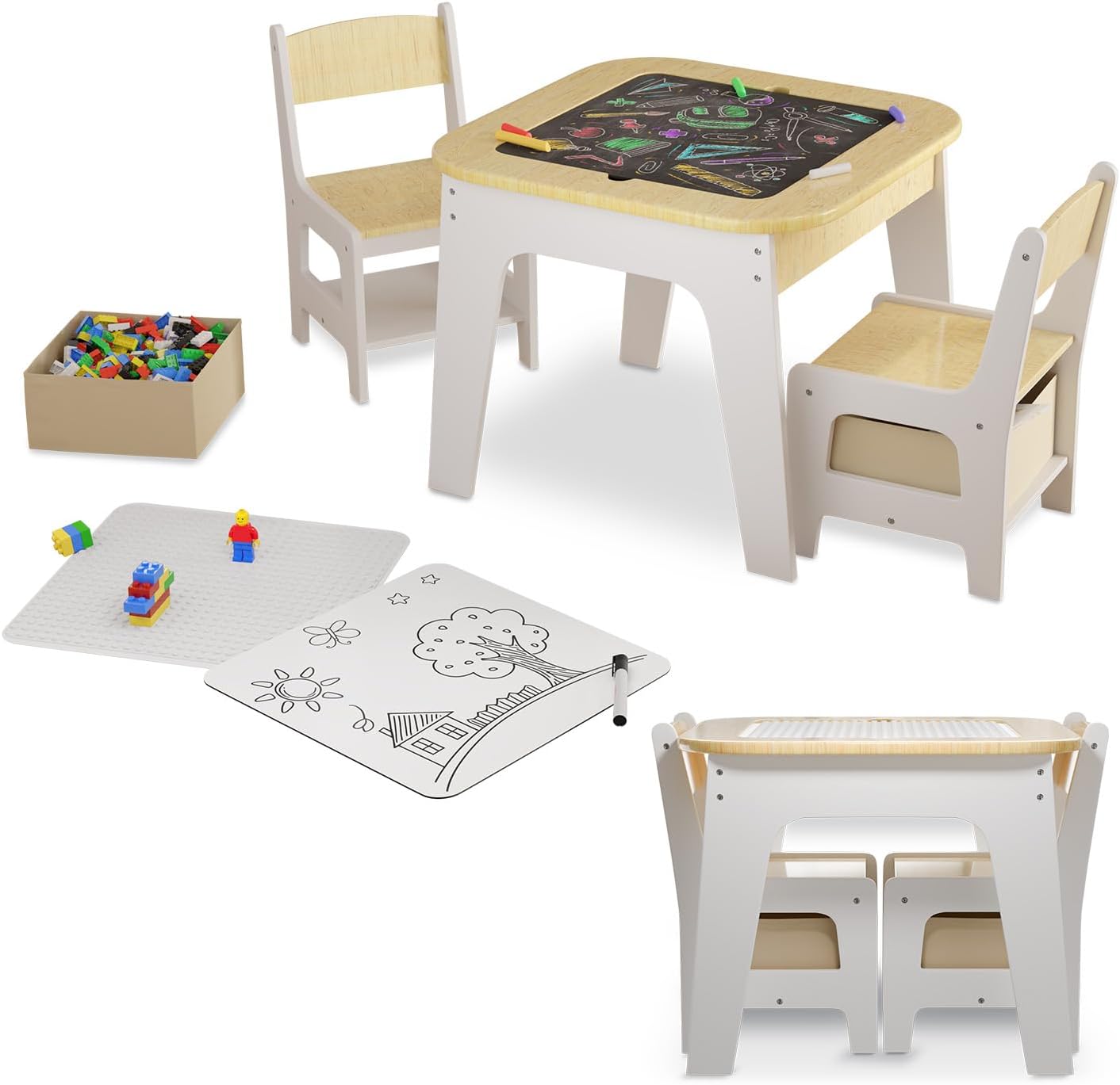 Ensemble table & sièges enfant Milou - Juskys