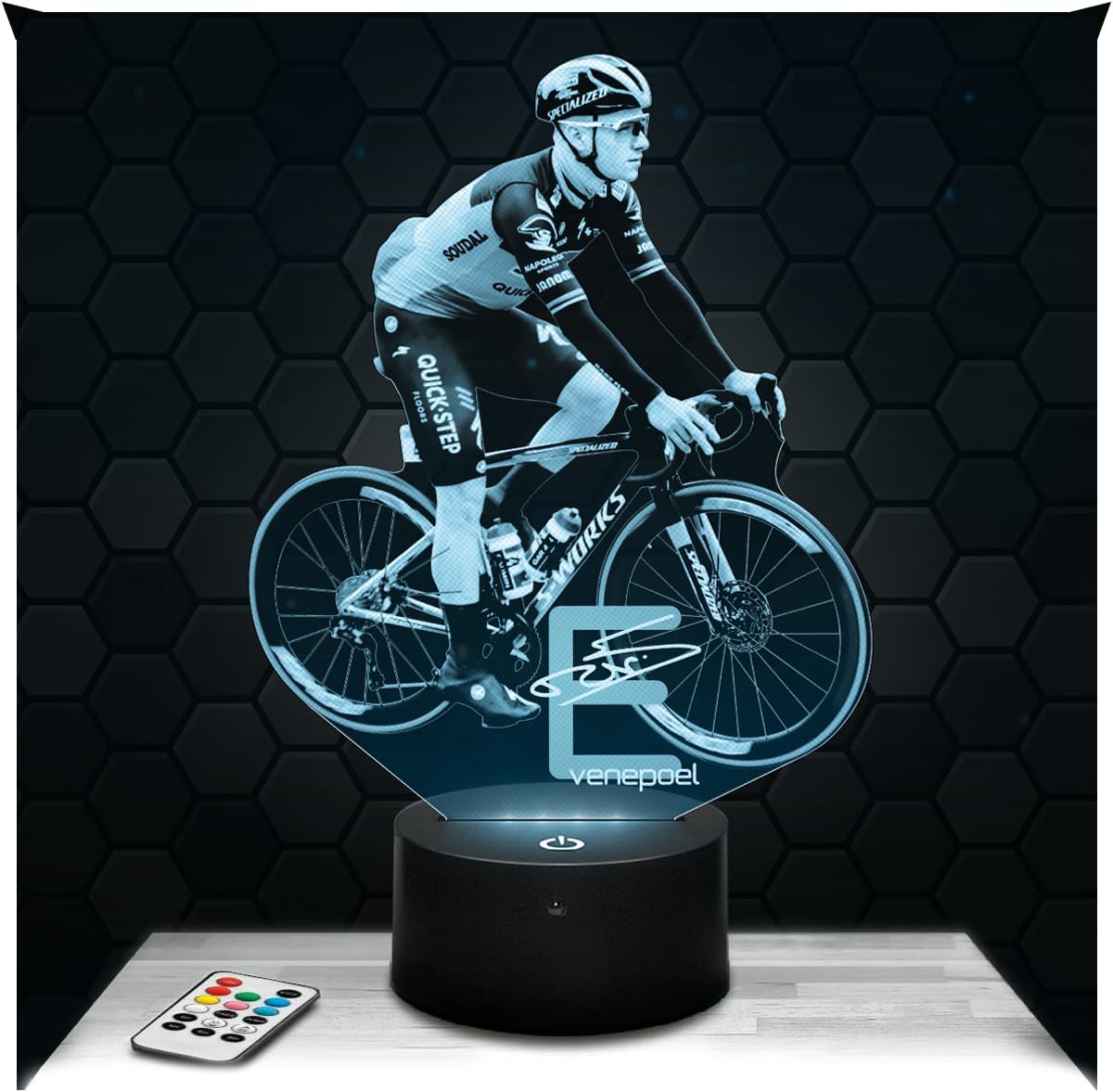 Lampe 3D Remco Evenepoel (déco vélo LED)