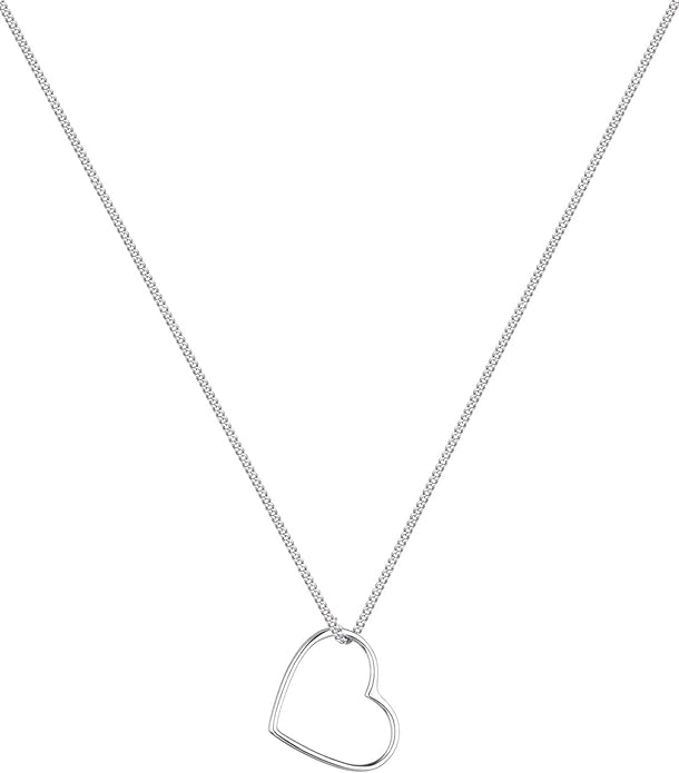 Collier Femme Pendentif Cœur Filigrane en Argent Sterling 925 Elli