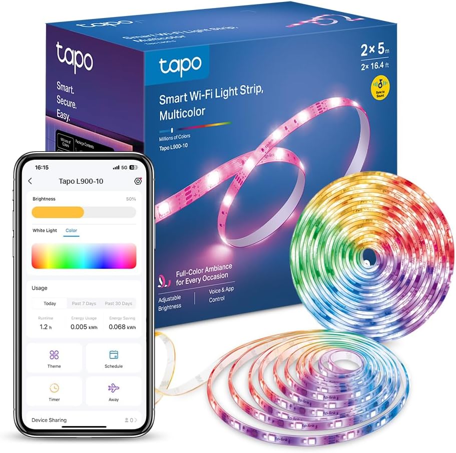 Tapo, ruban LED connecté WiFi RGB 10 m