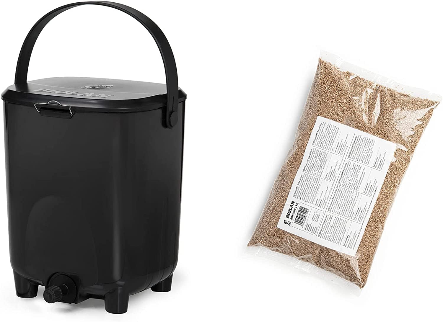 Composteur de cuisine Bokashi 10 L avec activateur Biolan