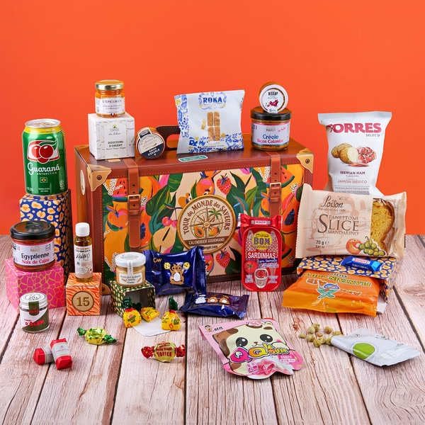 Spécialités sucrées et salées du calendrier Tour du Monde des Saveurs