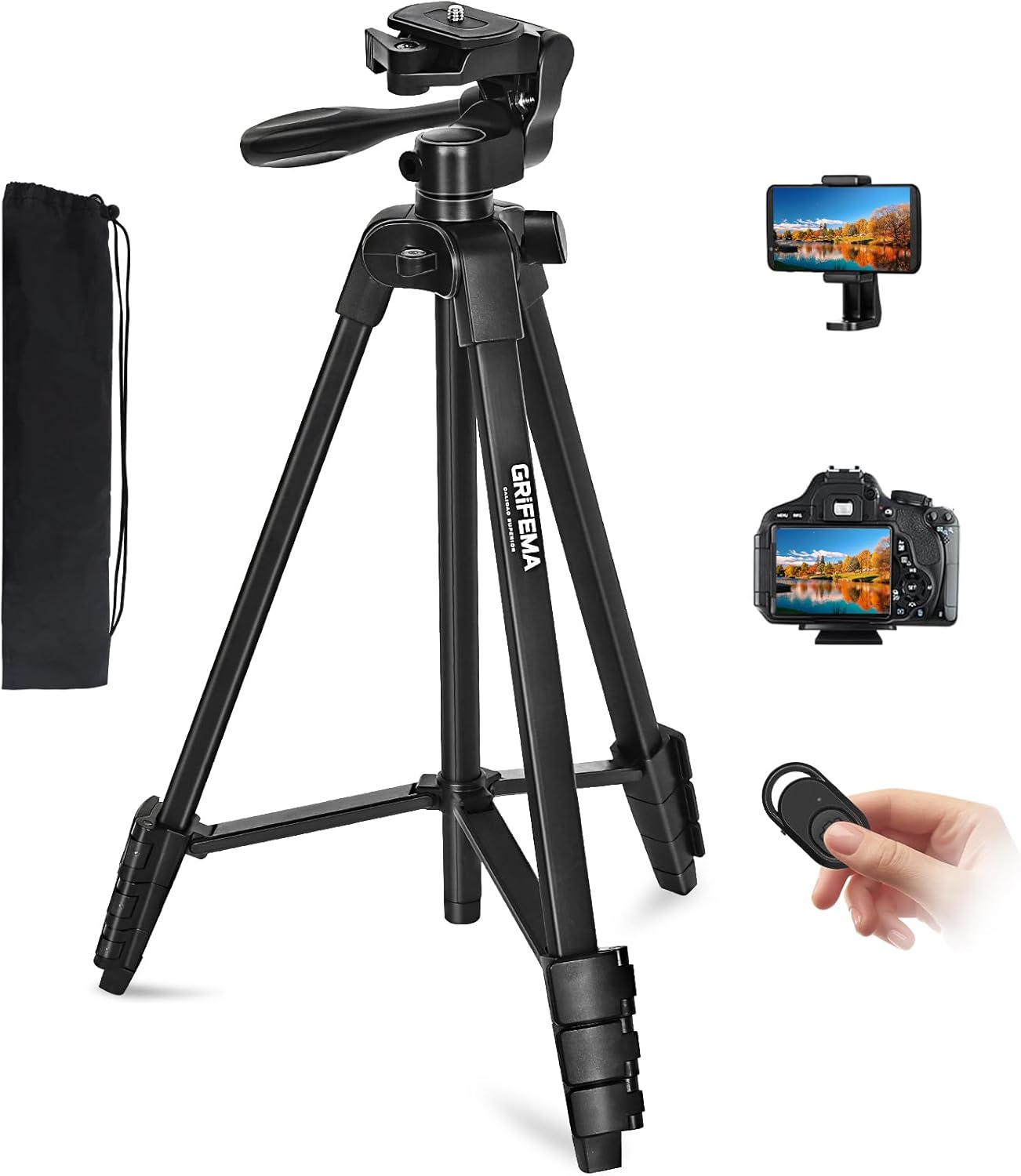 GRIFEMA, trépied smartphone/appareil photo pliable