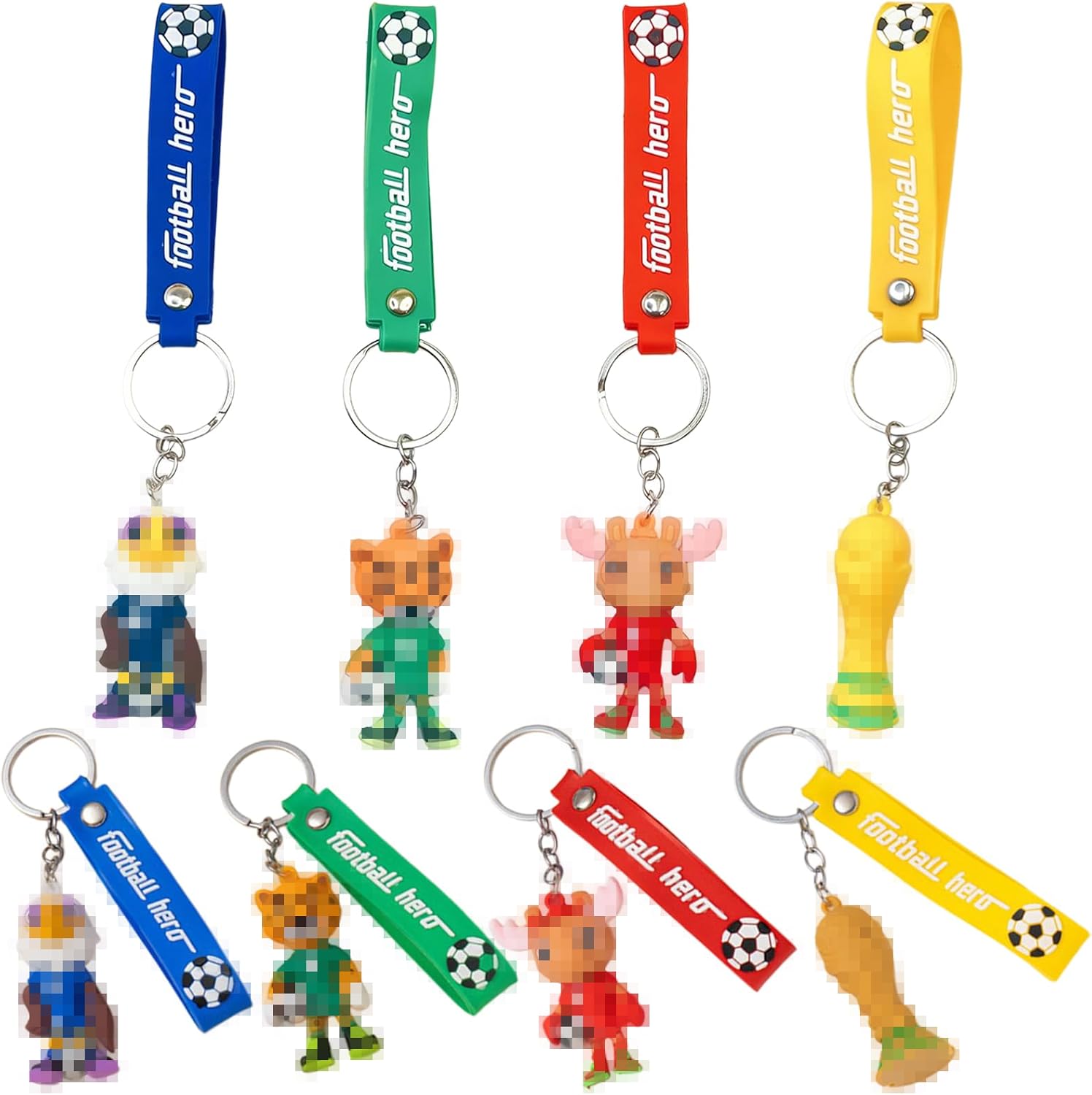 Lot 8 porte-clés mascotte CDM 2026