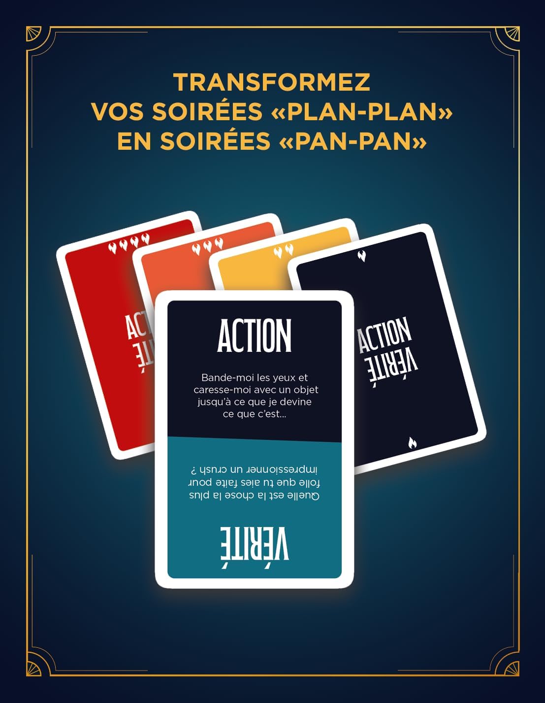Jeu de cartes Action ou Vérité pour couple