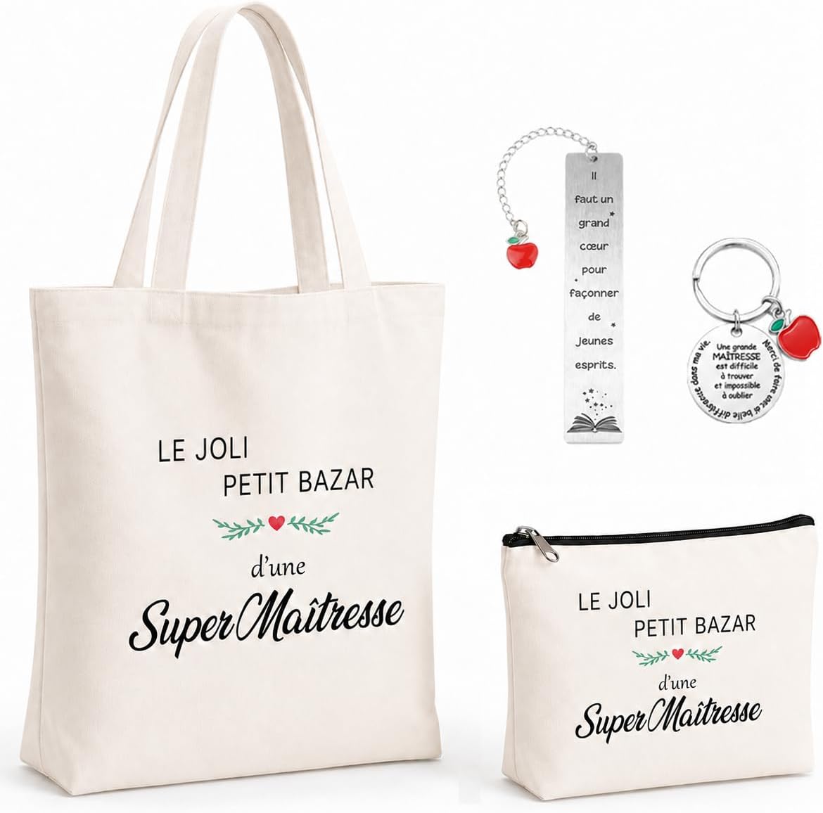 Coffret cadeau Maîtresse avec sac « Merci »