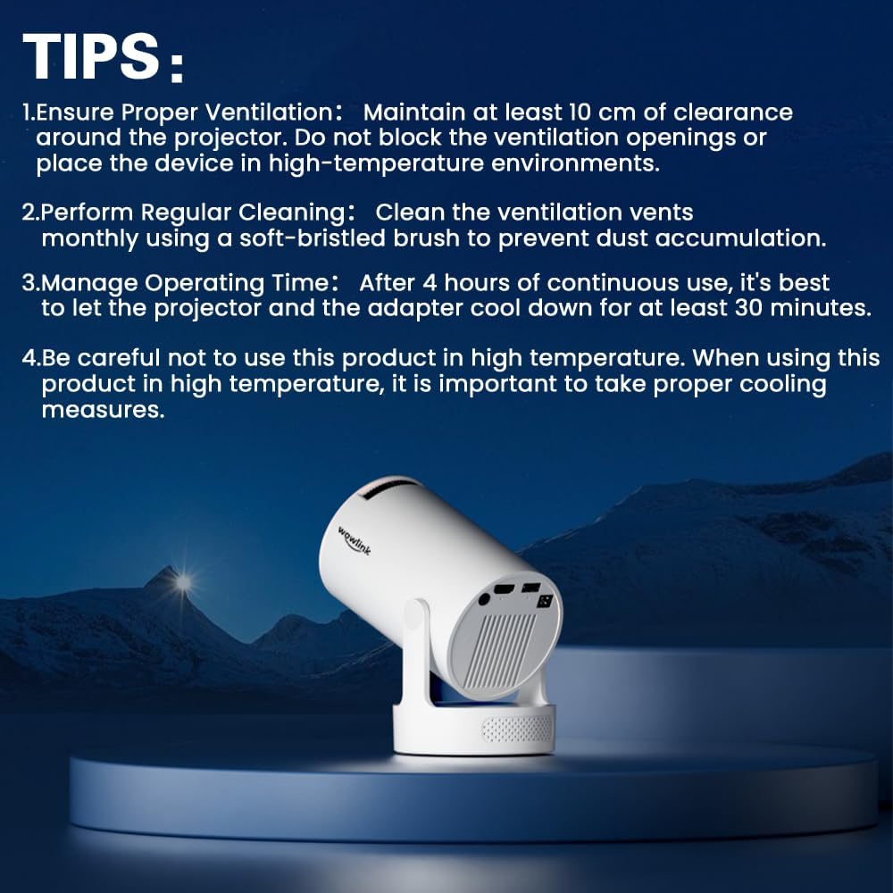 Mini vidéoprojecteur WiFi 6 &amp; Bluetooth – cinéma maison pour petit budget