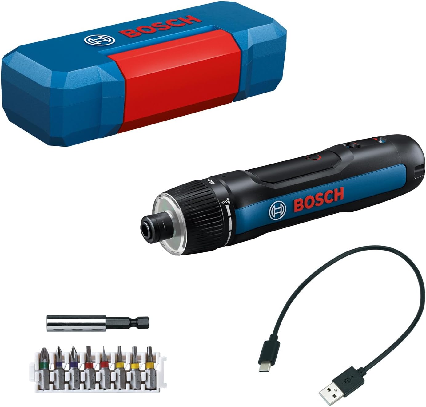 Tournevis électrique sans fil Bosch GO 3 avec 8 embouts