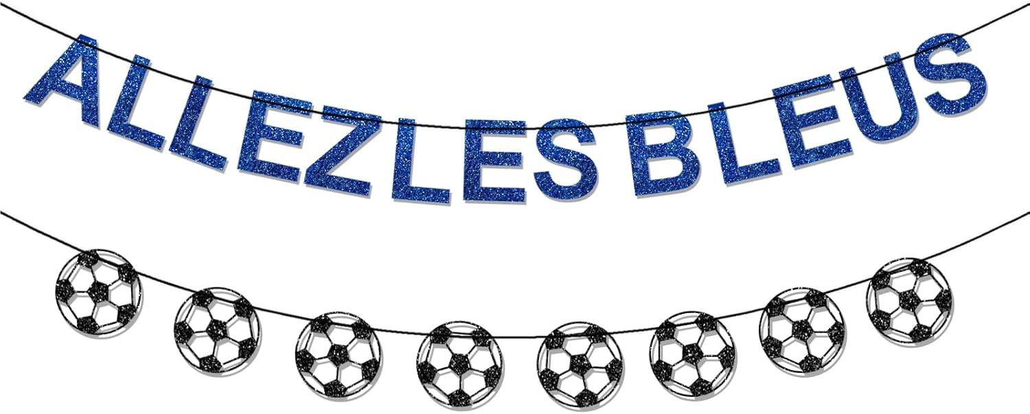 Bannière « Allez les Bleus » supporter