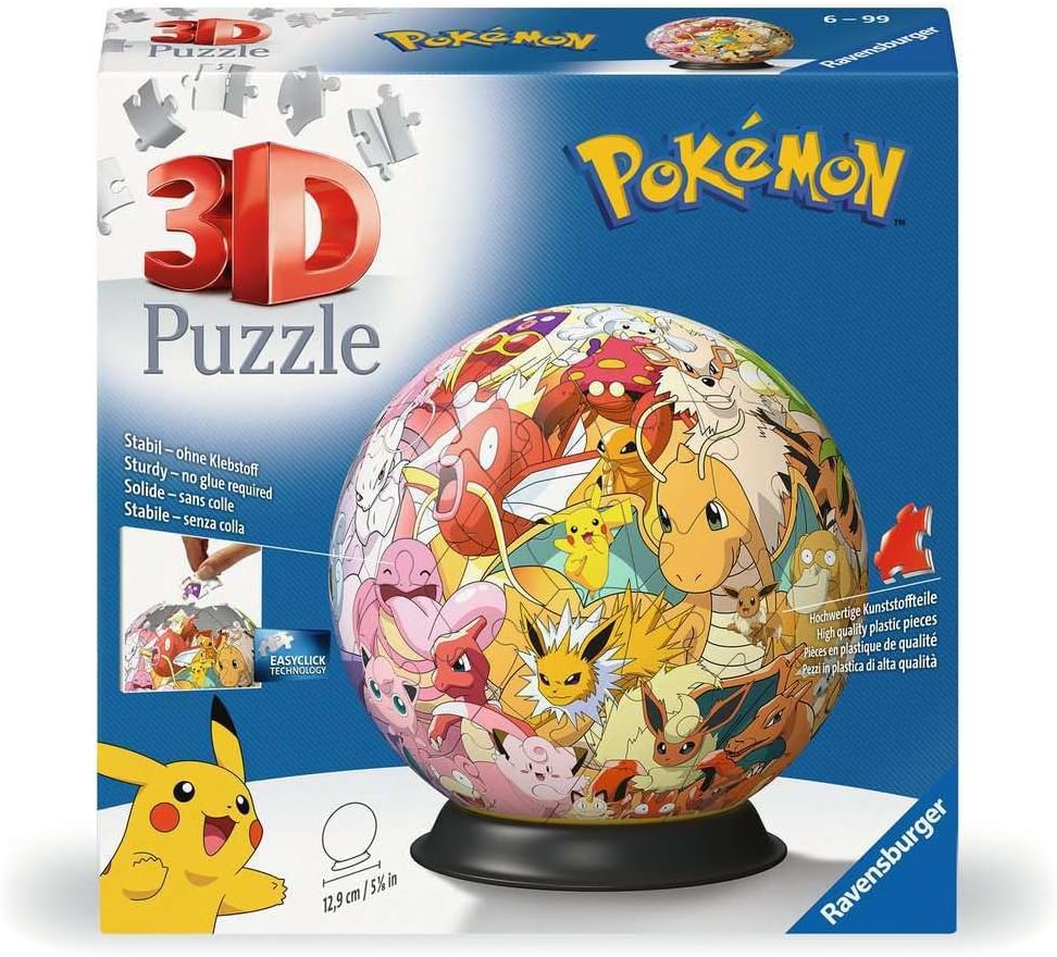 Puzzle 3D Ball Pokémon Ravensburger (72 pièces)
