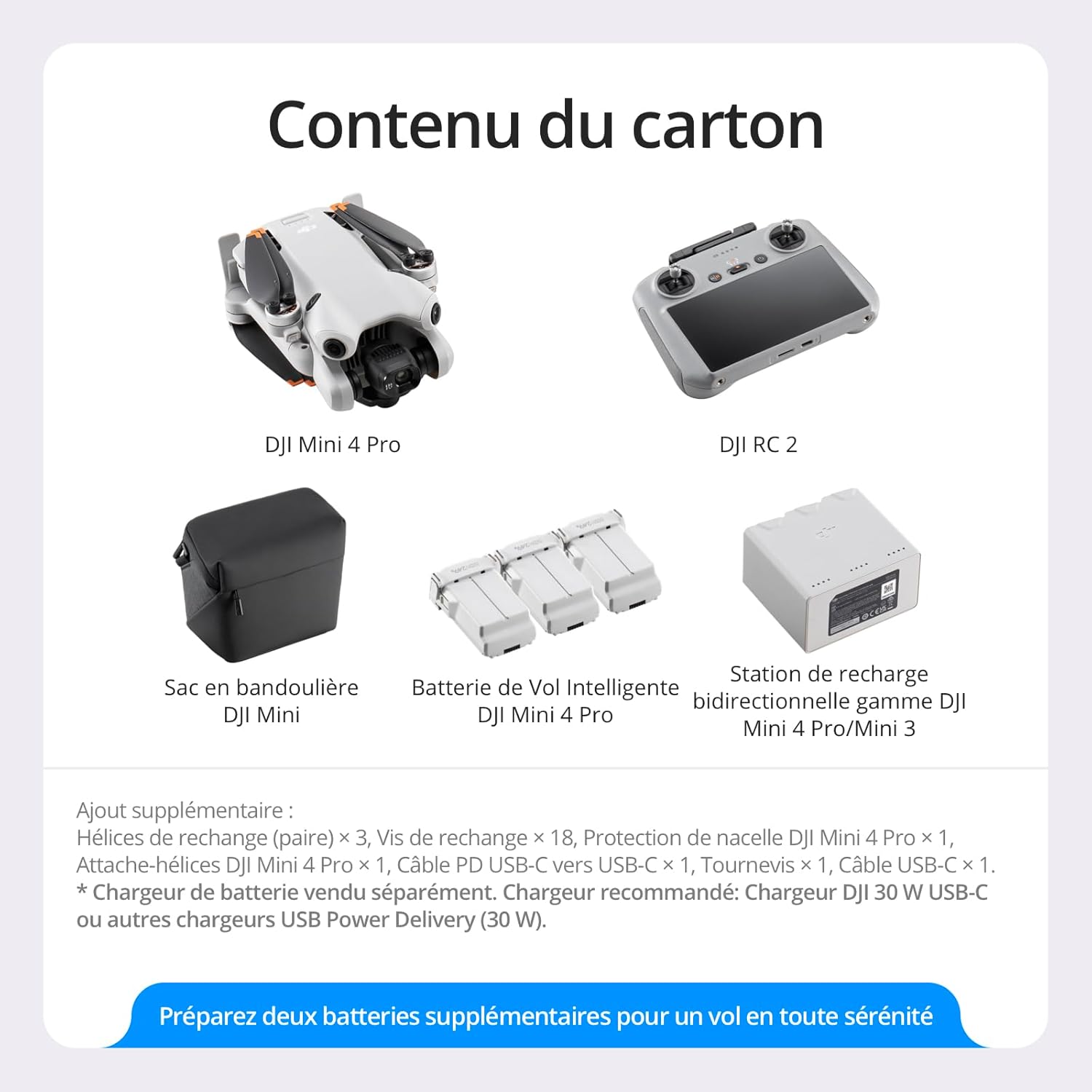 DJI Mini 4 Pro Fly More Combo (RC 2) : le mini-drone 4K ultra-complet