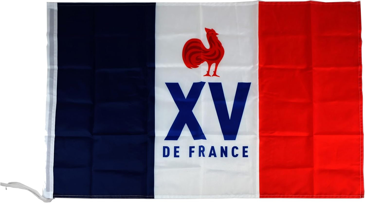 Drapeau XV de France de rugby 90x60 (officiel)