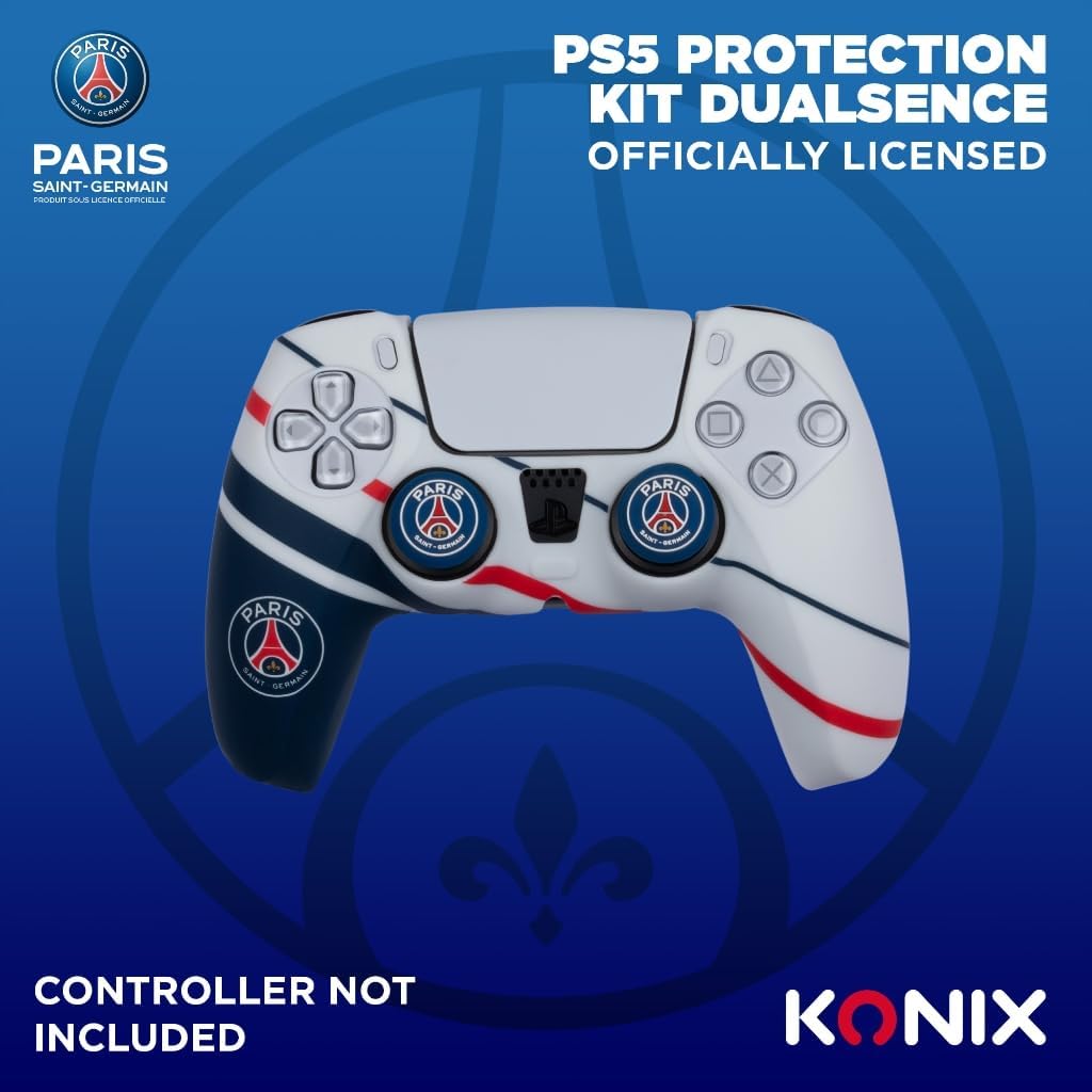 Coque de protection pour manette PS5 DualSense Konix PSG Paris Saint-Germain