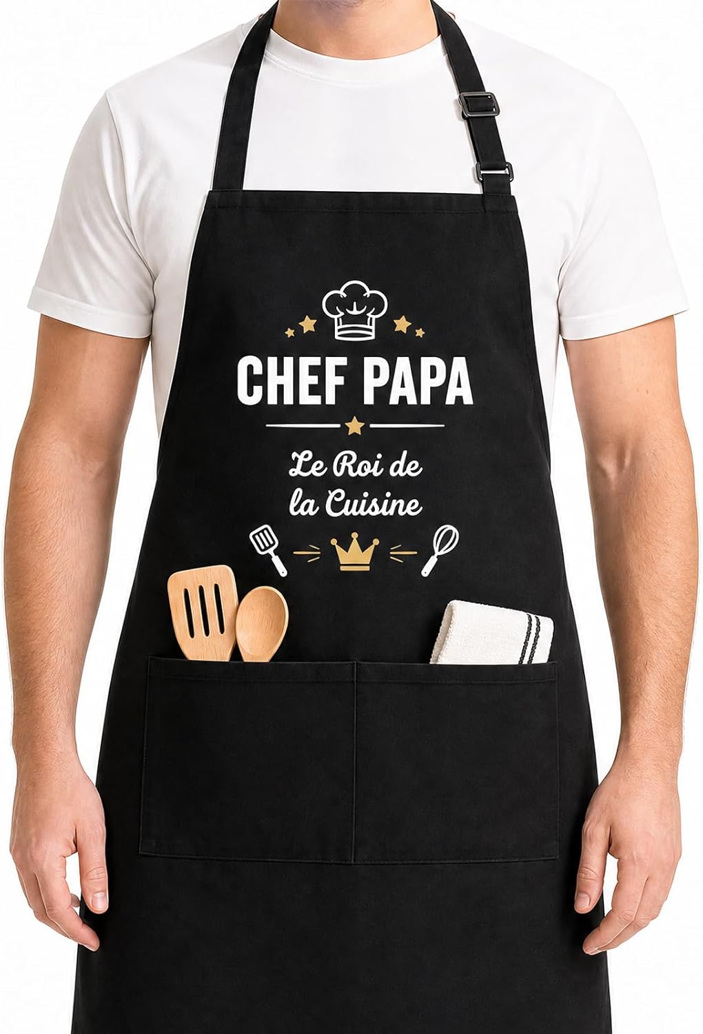 Tablier de cuisine humour Chef Papa