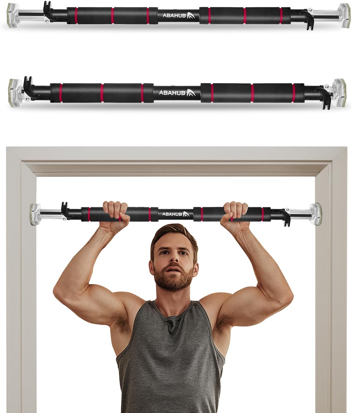 Barre de traction de porte réglable sans vis 100 kg