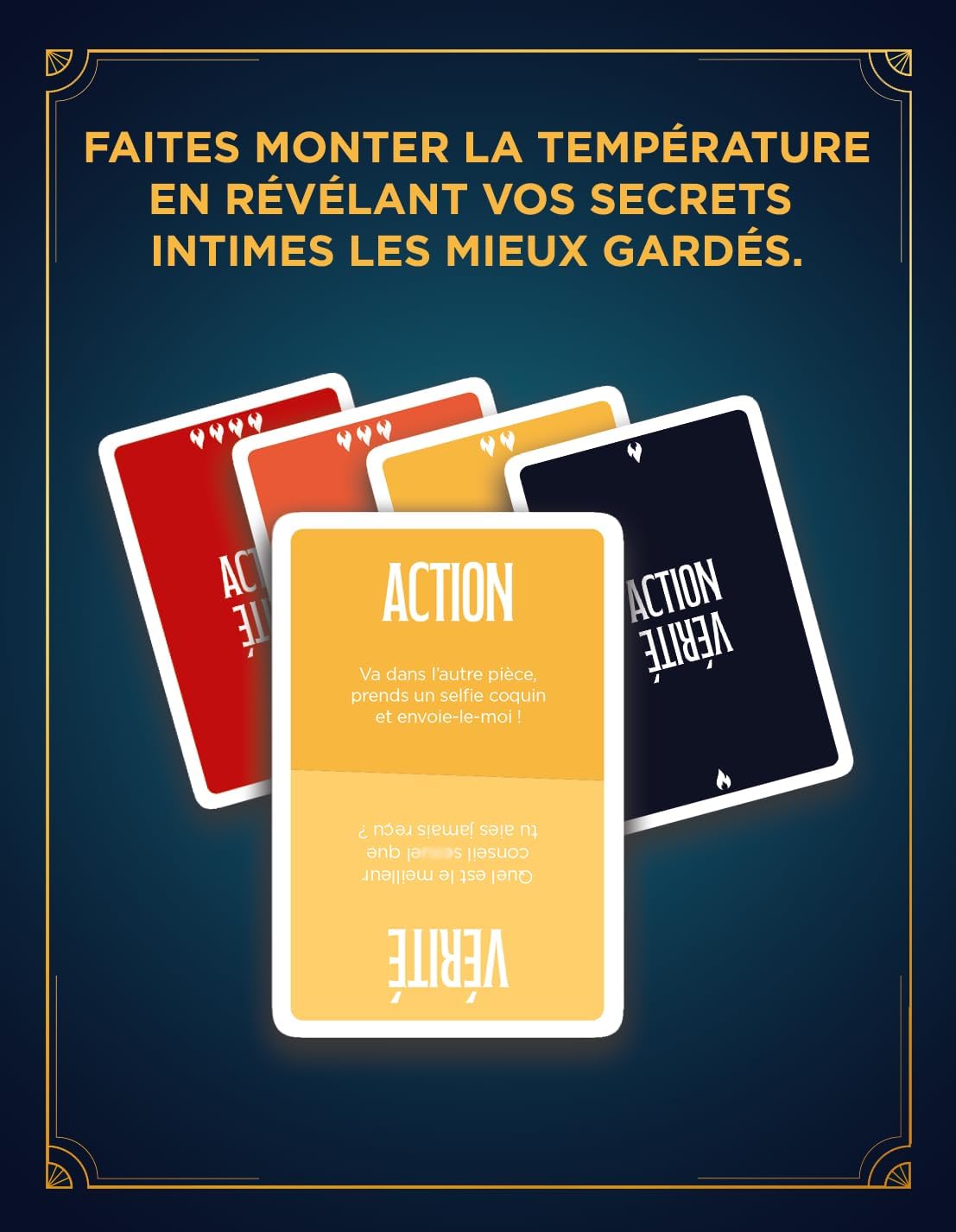Jeu de cartes Action ou Vérité pour couple