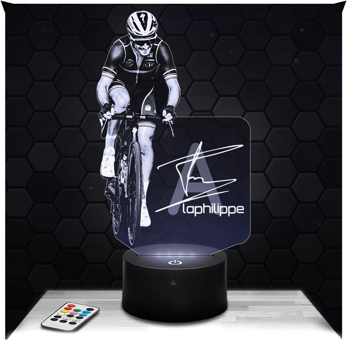 Lampe 3D Julian Alaphilippe (déco vélo LED)