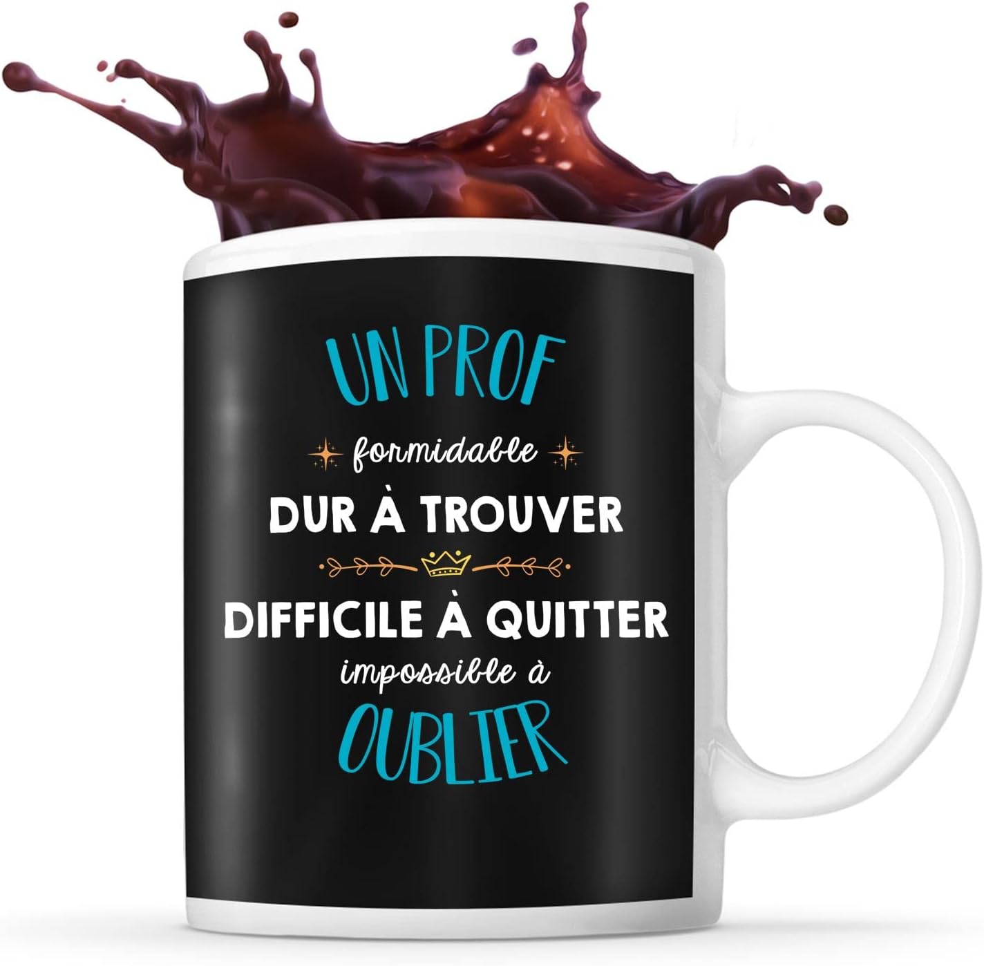 Mug « Formidable Prof » noir (Planetee)