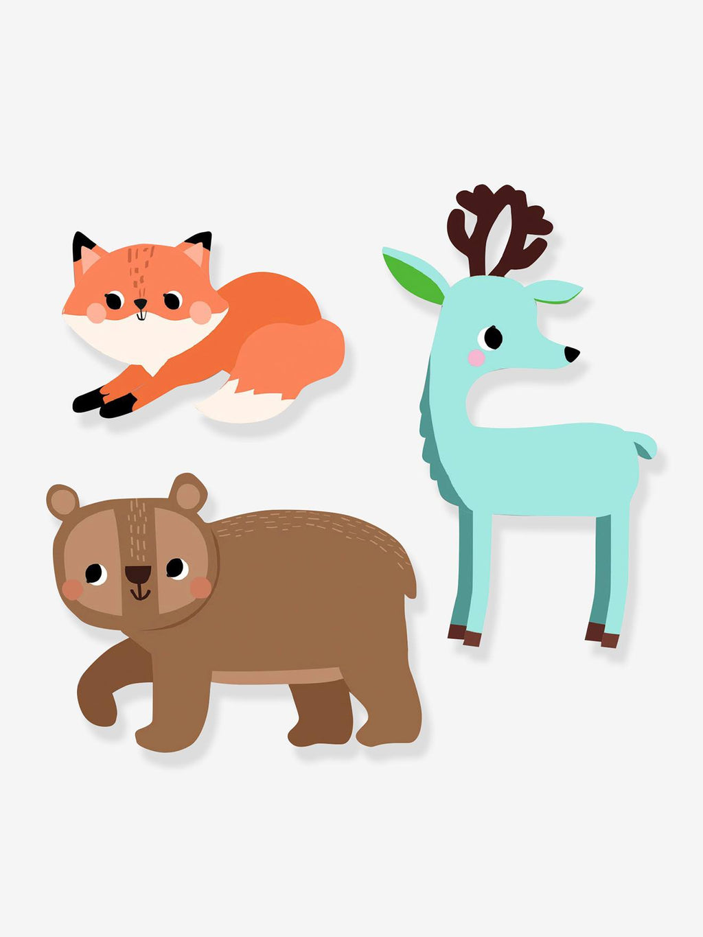 62 gommettes animaux - forêt