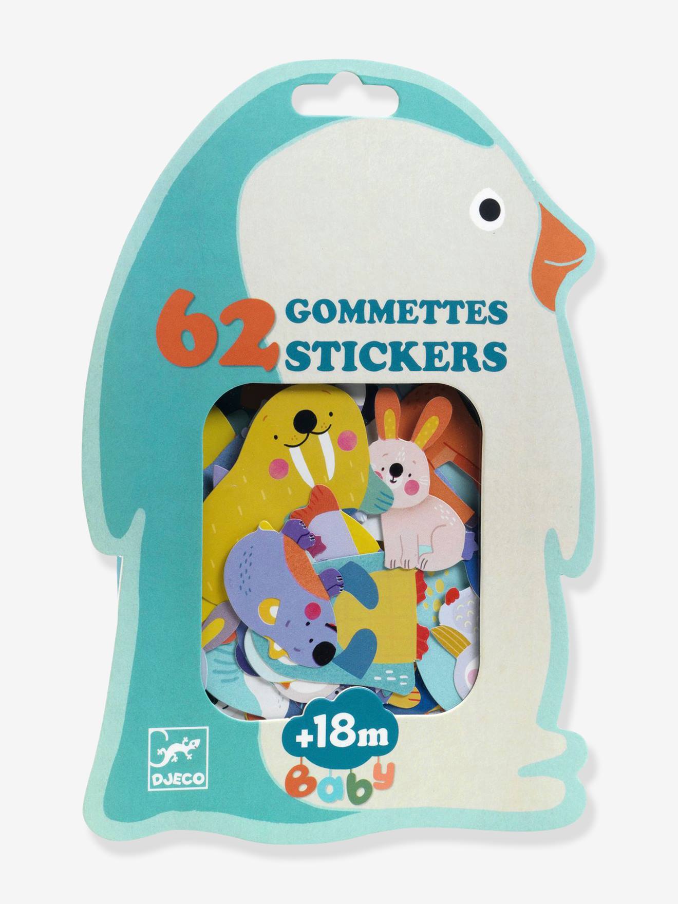 62 gommettes animaux - banquise