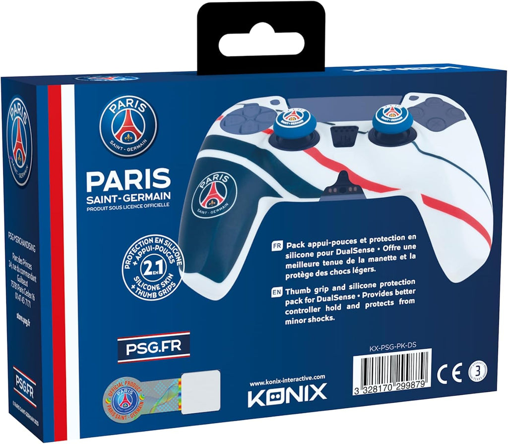 Coque de protection pour manette PS5 DualSense Konix PSG Paris Saint-Germain