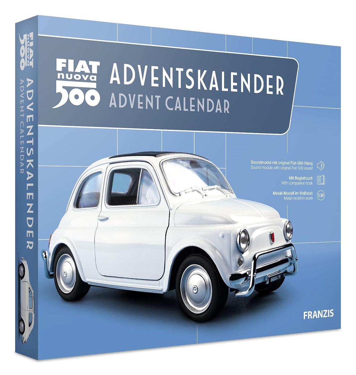 Boîte du calendrier de l’Avent Franzis Fiat 500