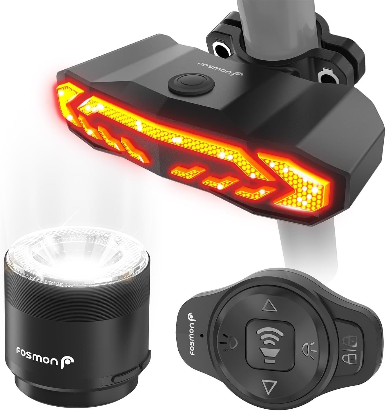 Feu arrière Fosmon avec alarme et clignotants